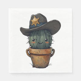 Sheriff Spike-Cactus Character スタンダードランチョンナプキン