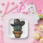 Sheriff Spike-Cactus Character ペーパープレート (パーティー)