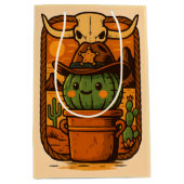 Sheriff Spike-Cactus Character ミディアムペーパーバッグ (正面)