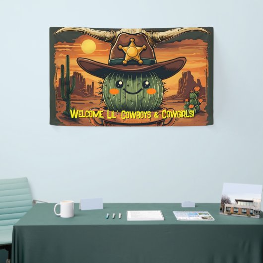 Sheriff Spike-Cactus Character 横断幕 (トレードショー)