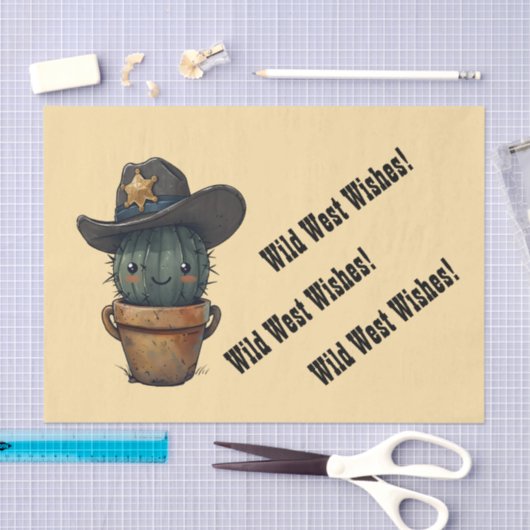 Sheriff Spike-Cactus Character 薄葉紙 (クラフト)