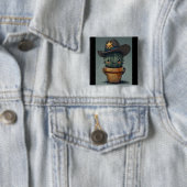 Sheriff Spike-Cactus Character with Background 缶バッジ (インサイチュ)