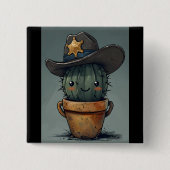 Sheriff Spike-Cactus Character with Background 缶バッジ (正面)