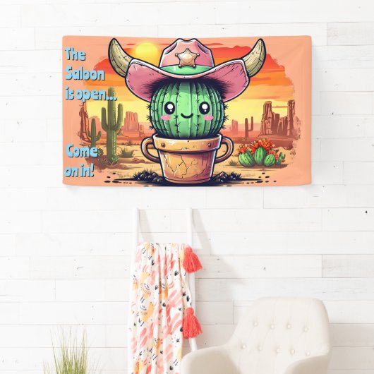 Sheriff Spike-Cottoncandy Cactus Character 横断幕 (インサイチュ)