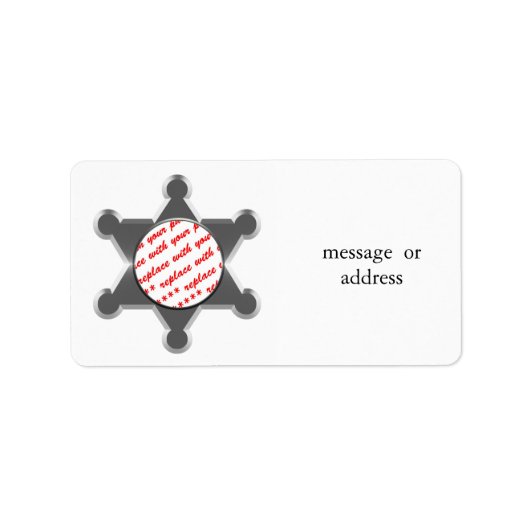 Sheriff's Tin Starフォトフレーム ラベル (正面)