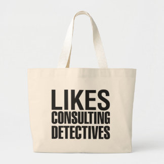 SHERLOCKは探偵に相談することを好みます ラージトートバッグ