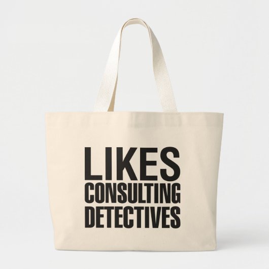 SHERLOCKは探偵に相談することを好みます ラージトートバッグ (正面)