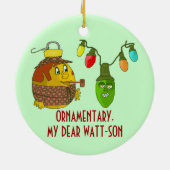 Sherlock Holmesのクリスマスのオーナメント セラミックオーナメント (裏面)