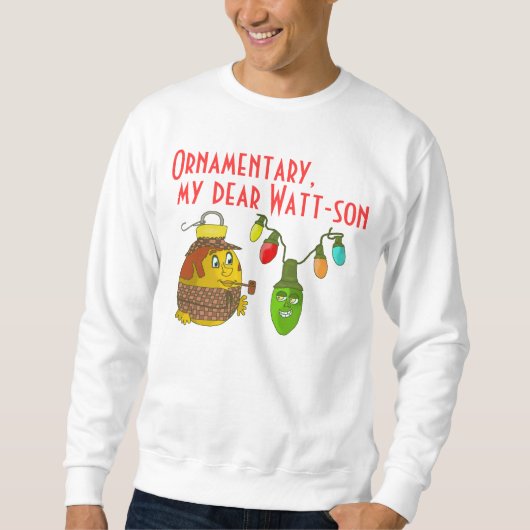 Sherlock Holmesのクリスマス スウェットシャツ (正面)