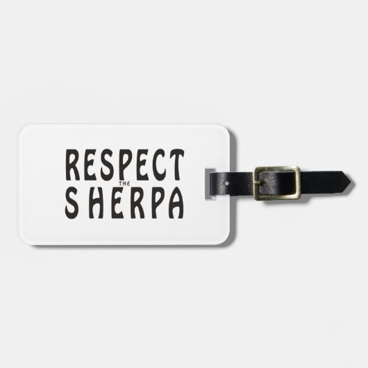 Sherpaを尊重して下さい ラゲッジタグ (正面横)