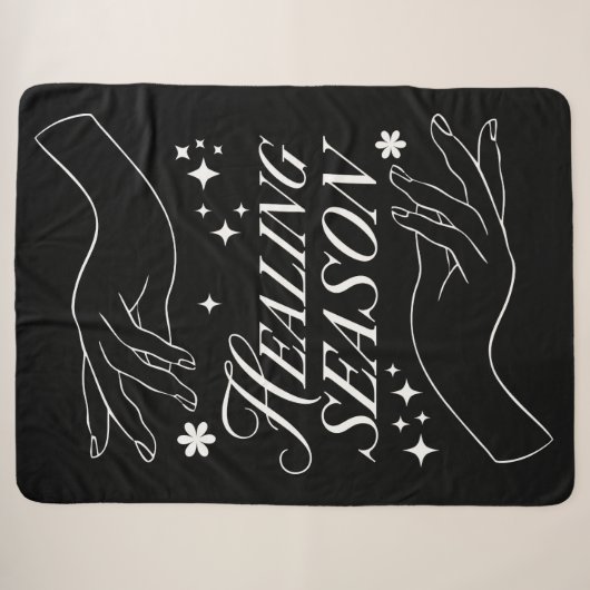 Sherpa Blanket | 癒しの季節 ラインアート シェルパブランケット (正面(横))