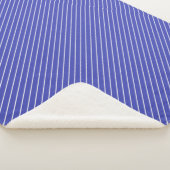 Sherpa Blanket - Blue Stripe Pattern シェルパブランケット (3/4)