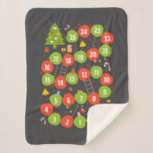 Sherpa Blanket Custom Gift Board Game Grey シェルパブランケット (正面)