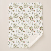 Sherpa Blanket - Floral Pattern シェルパブランケット (正面)