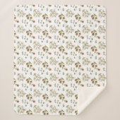 Sherpa Blanket - Flowers Pattern シェルパブランケット (正面)