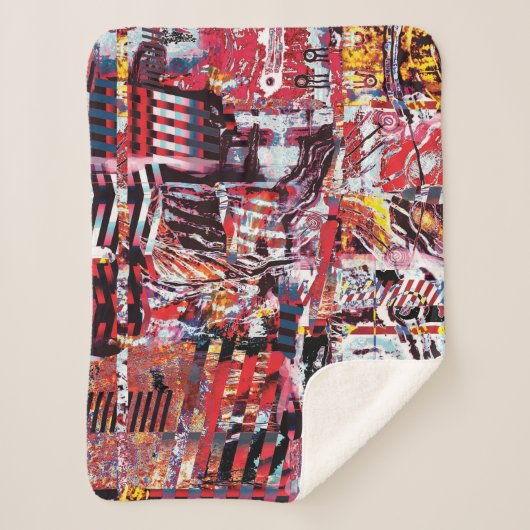 Sherpa Blanket – Fragmented Pulse シェルパブランケット (正面)