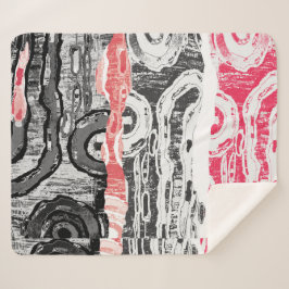 Sherpa Blanket – Friction Lands Abstract Design シェルパブランケット