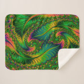 Sherpa Blanket (Green Leaf) シェルパブランケット (正面(横))