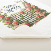 Sherpa Blanket-Hello Spring Floral Sherpa Blanket シェルパブランケット (3/4)