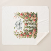 Sherpa Blanket-Hello Spring Floral Sherpa Blanket シェルパブランケット (正面(横))