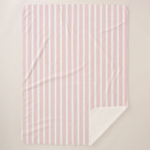 Sherpa Blanket (Large) - Pink Stripe Pattern シェルパブランケット (正面)