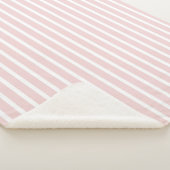 Sherpa Blanket (Large) - Pink Stripe Pattern シェルパブランケット (3/4)