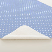 Sherpa Blanket (Medium) - Blue Dots Pattern シェルパブランケット (3/4)