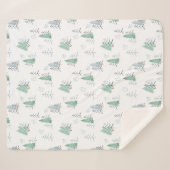 Sherpa Blanket (Medium) - Christmas Trees Pattern シェルパブランケット (正面(横))