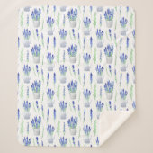 Sherpa Blanket (Medium) - Lavender Pattern シェルパブランケット (正面)