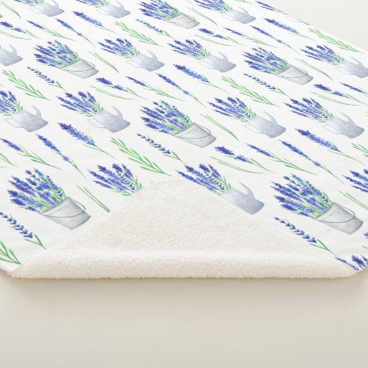 Sherpa Blanket (Medium) - Lavender Pattern シェルパブランケット (3/4)