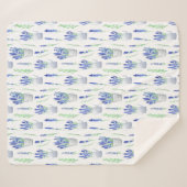 Sherpa Blanket (Medium) - Lavender Pattern シェルパブランケット (正面(横))