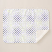 Sherpa Blanket (Small) - Blue Dots Pattern シェルパブランケット (正面(横))