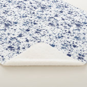 Sherpa Blanket (Small) - Blue & Grey Pattern シェルパブランケット (3/4)