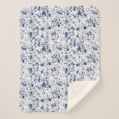 Sherpa Blanket (Small) - Blue & Grey Pattern シェルパブランケット (正面)