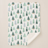 Sherpa Blanket (Small) - Christmas Trees Pattern シェルパブランケット (正面)
