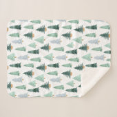 Sherpa Blanket (Small) - Christmas Trees Pattern シェルパブランケット (正面(横))