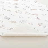 Sherpa Blanket (Small) - Floral Pattern シェルパブランケット (3/4)