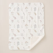 Sherpa Blanket (Small) - Floral Pattern シェルパブランケット (正面)