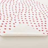 Sherpa Blanket (Small) - Red Dots Pattern シェルパブランケット (3/4)