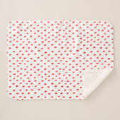 Sherpa Blanket (Small) - Red Dots Pattern シェルパブランケット (正面(横))