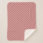 Sherpa Blanket (Small) - Red & White Dots Pattern シェルパブランケット (正面)