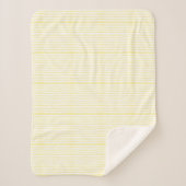 Sherpa Blanket (Small) - Yellow Stripes Pattern シェルパブランケット (正面)