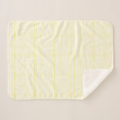 Sherpa Blanket (Small) - Yellow Stripes Pattern シェルパブランケット (正面(横))