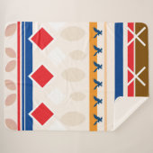 Sherpa Blanket - Teepee Colourful Design シェルパブランケット (正面(横))