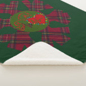 Sherpa Blanket with Plaid Snowflake  シェルパブランケット (3/4)