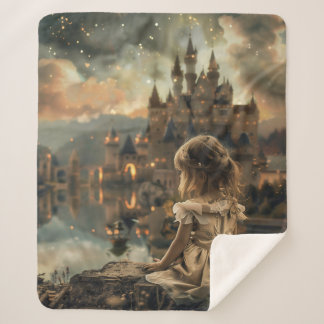 Sherpa Deken met Princess Elly Print - Warm en Bet シェルパブランケット