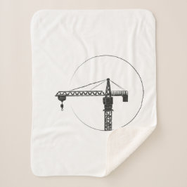 Sherpa-Fleecedecke mit Kran-Grafik シェルパブランケット