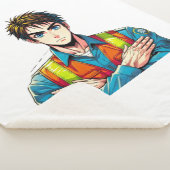 Sherpa-Fleecedecke mit Manga-Sicherheitsfachmann シェルパブランケット (3/4)