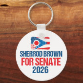 Sherrod Brown for Senate 2026 Election Ohio Flag キーホルダー (裏面)