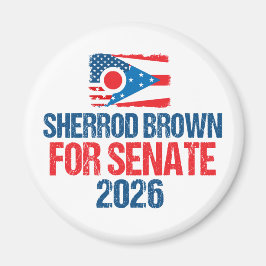 Sherrod Brown for Senate 2026 Election Ohio Flag マグネット